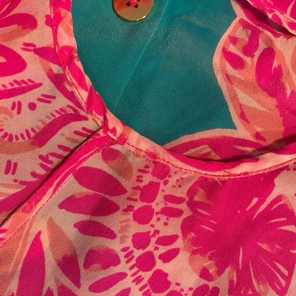 Lilly Pulitzer Iona Silk Shell Tropical Dreams - Small - Picture 8 of 16